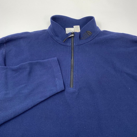 The North Face Large Navy Blue 1/4 Zip Long‎ Sleeve Pullover Sweater - Picture 1 of 6
